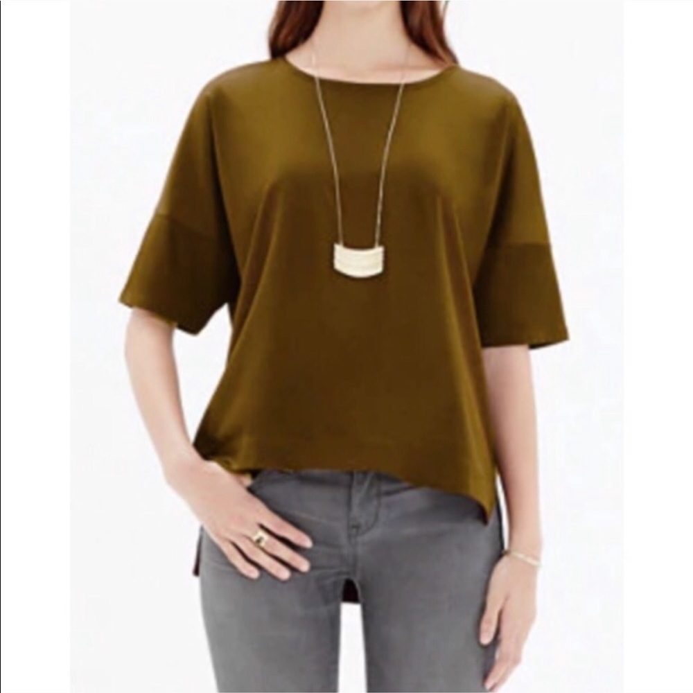 Madewell Nightshift Boxy Tee Oversized XS Olive